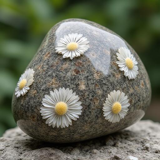 菊の花の模様が入った菊花石